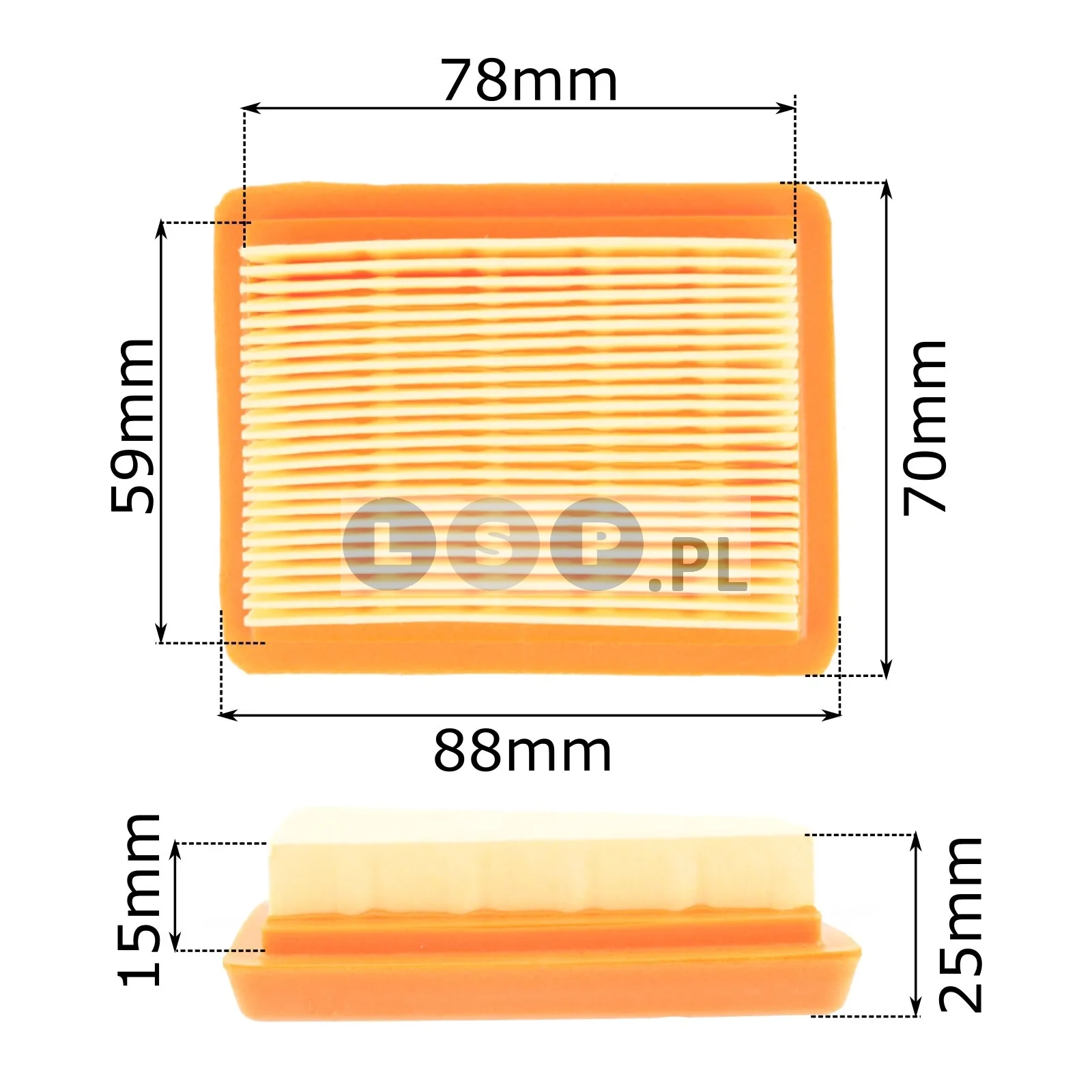 Filtr Powietrza wkład STIHL FS120 200 250 300 350