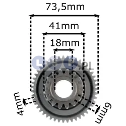 Koło zębate czołowe GSH 16-28, 1616317093