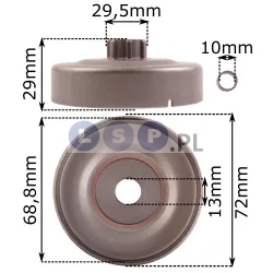 BĘBEN KOSZ SPRZĘGŁA 325 STIHL MS260 026 024 240