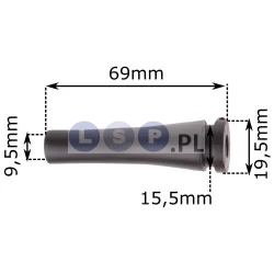 ODGIĘTKA Ø7,3-Ø8,6x76 MM - Bosch GBH 2-24, 2-28 DSR, DFR, DFV