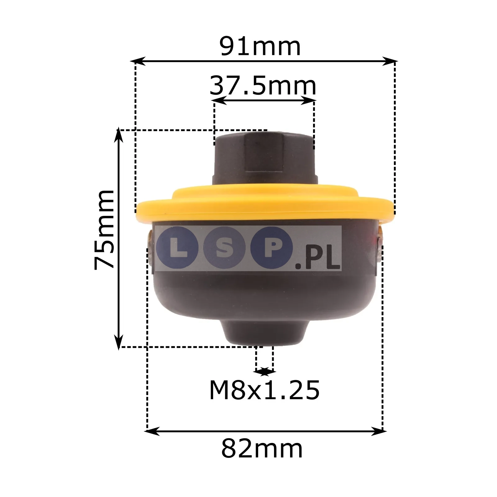 Głowica automatyczna M8x1.25 Lewy do podkaszarki spalinowej z systemem łatwego nawijania żyłki