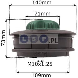 Głowica automatyczna M10x1.25 do podkaszarki spalinowej z systemem łatwego nawijania żyłki