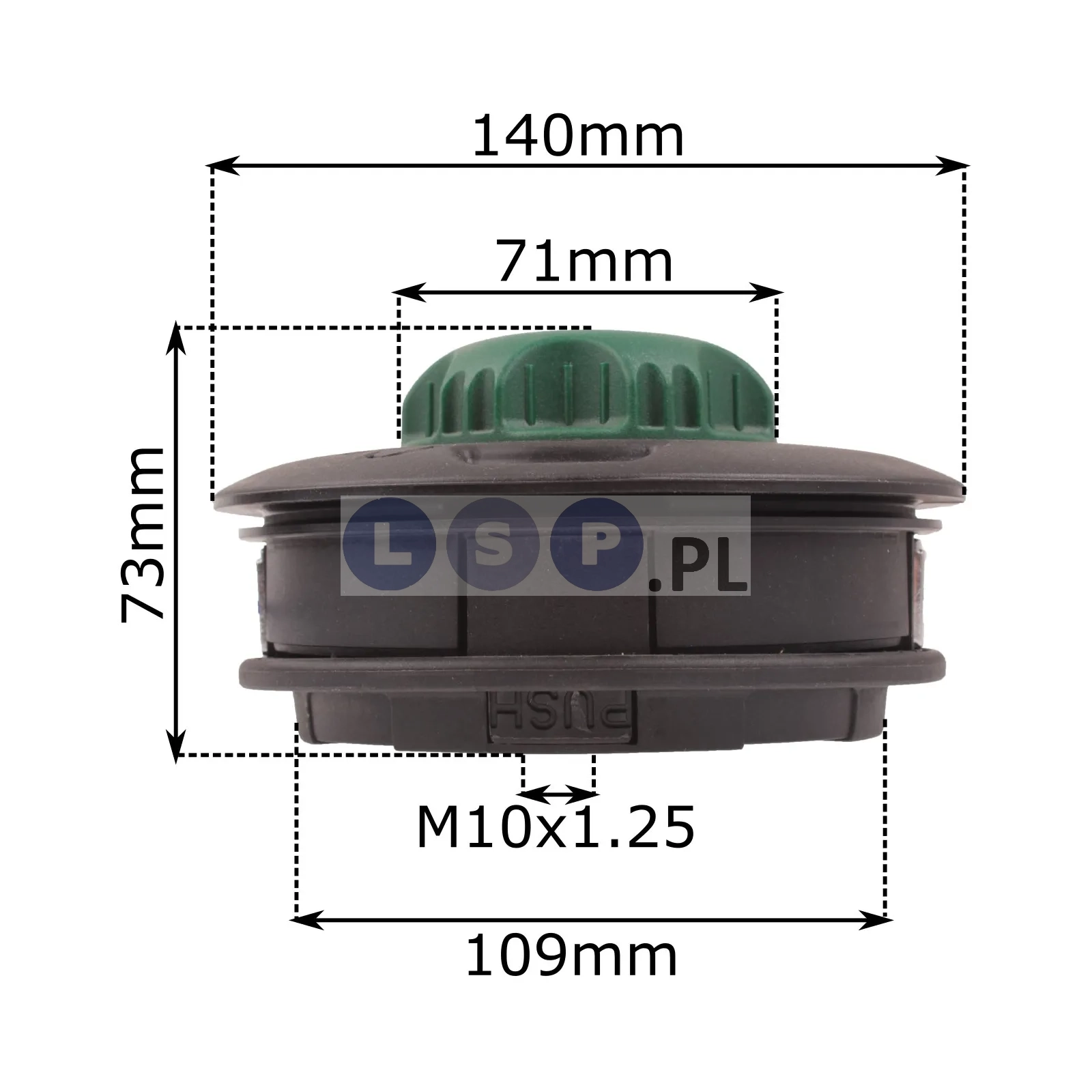 Głowica automatyczna M10x1.25 do podkaszarki spalinowej z systemem łatwego nawijania żyłki