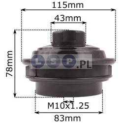 Głowica automatyczna M10x1.25 do podkaszarki spalinowej z systemem łatwego nawijania żyłki