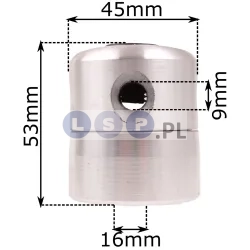 Głowica aluminiowa z mocowaniem uniwersalnym do podkaszarki spalinowej