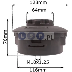 Głowica automatyczna M10x1.25 do podkaszarki spalinowej z systemem łatwego nawijania żyłki