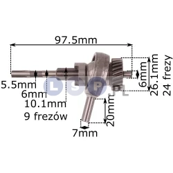 Kompletny wałek zębaty Hitachi DH24PC3