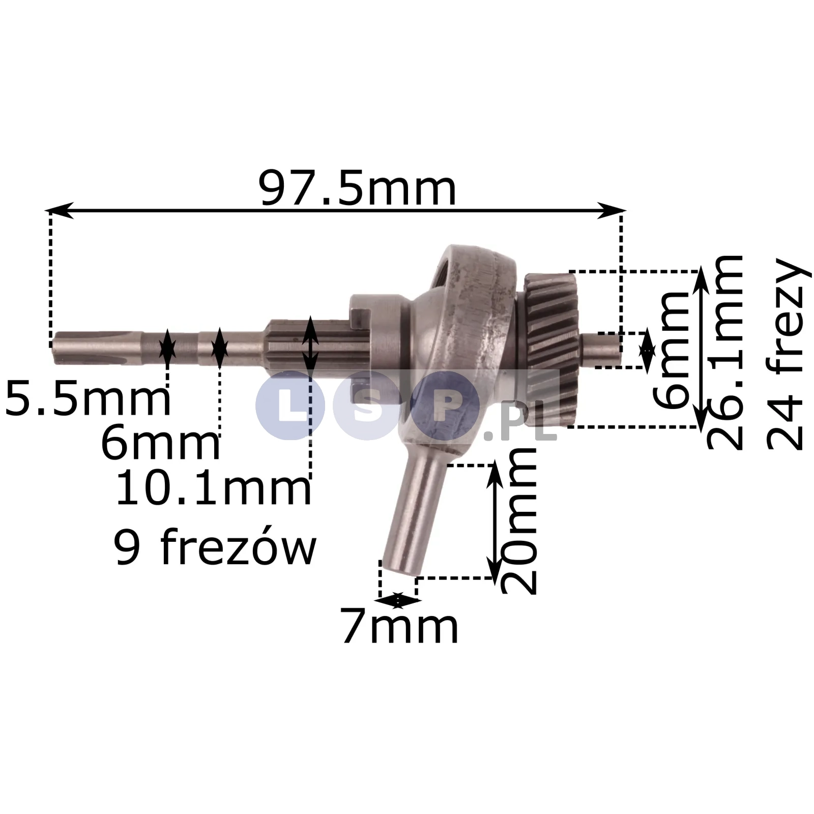 Kompletny wałek zębaty Hitachi DH24PC3