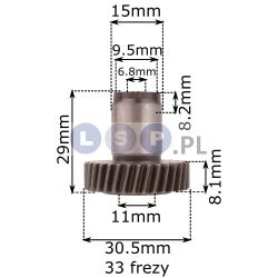 Koło zębate Z 33 GBH 2-26 DRE