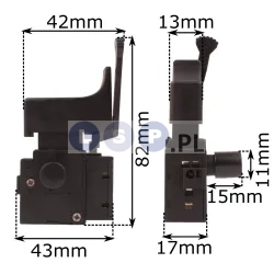 Wyłącznik do chińskiej wiertarki 4A 250V 43-CD423