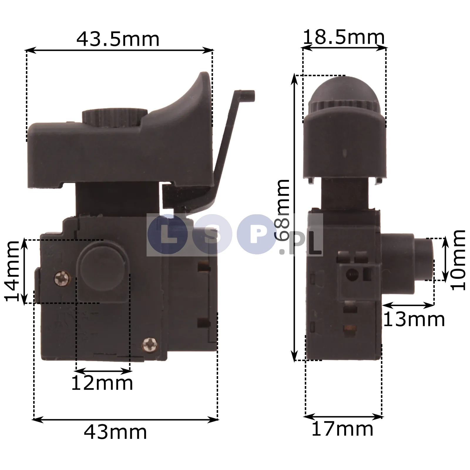 Wyłącznik do chińskiej wiertarki 4A 250V 43-CD441