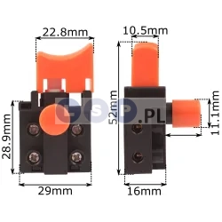 Wyłącznik do Piły tarczowej 10A 250V 43-CD535 GRAPHITE MACALLISTER