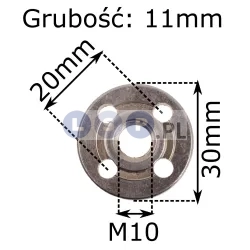 Nakrętka do szlifierki M10 maszyn CNC na tarcze do 100mm z otworem 16mm