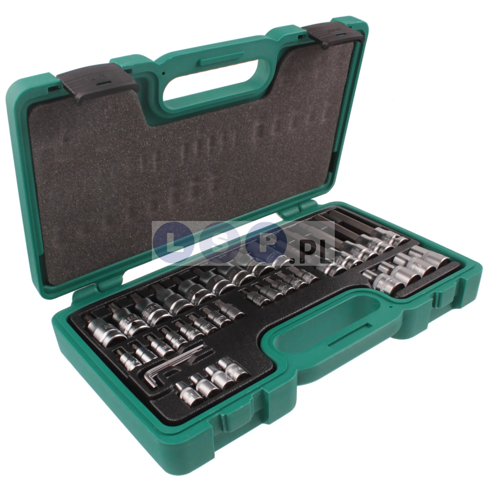 Zestaw narzędzi HONITON 40el. kluczy nasadowych 1/2" i 1/4" Imbus, torx, torx wewnętrzny