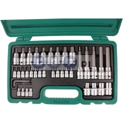 Zestaw narzędzi HONITON 40el. kluczy nasadowych 1/2" i 1/4" Imbus, torx, torx wewnętrzny