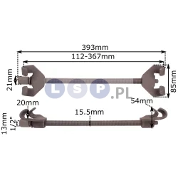 Ściągacz do sprężyn 380 mm - zestaw