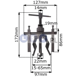 Ściągacz do łożysk wewnętrznych 15-65mm toczonych kuta stal