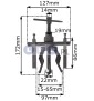 Ściągacz do łożysk wewnętrznych 15-65mm toczonych kuta stal