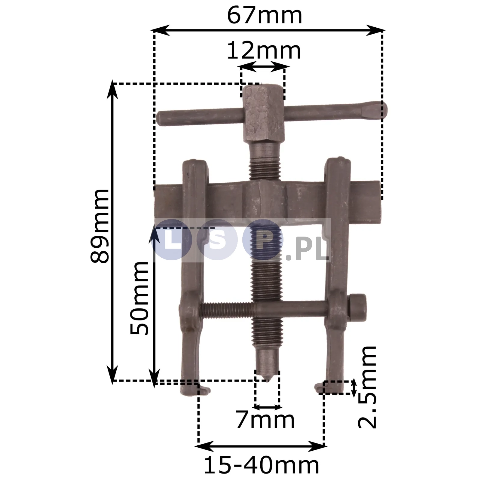 Ściągacz do łożysk 15-40x50mm 2-ramienny sworzni ramion wycieraczek klem alternator