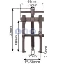 Ściągacz do łożysk 15-50x88mm 2-ramienny sworzni ramion wycieraczek klem alternator