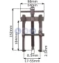 Ściągacz do łożysk 17-55x104mm 2-ramienny sworzni ramion wycieraczek klem alternator