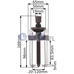 Ściągacz z kulką do łożysk 20-120x83mm 2-ramienny sworzni ramion wycieraczek klem alternator