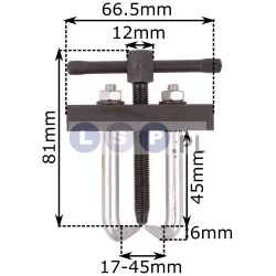 Ściągacz do łożysk 17-45x45mm 2-ramienny z kulką sworzni ramion wycieraczek klem alternator