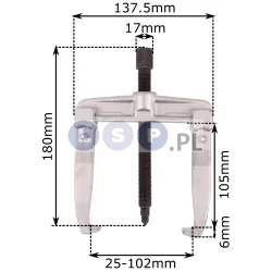 Ściągacz do zebatek, styl amerykański SN0206-6”