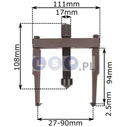 Ściągacz do łożysk 27-90x94mm 2-ramienny sworzni ramion wycieraczek klem alternator