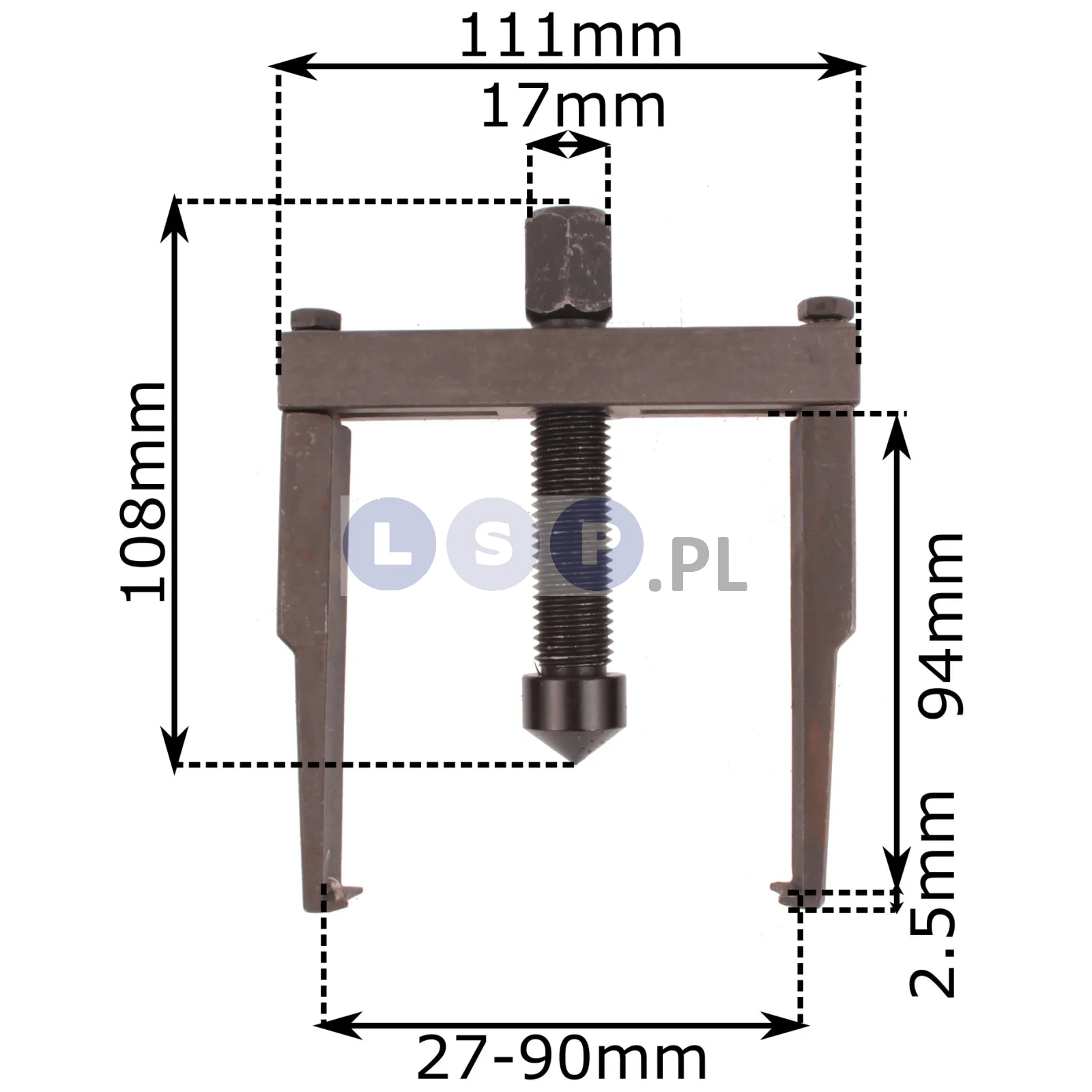 Ściągacz do łożysk 27-90x94mm 2-ramienny sworzni ramion wycieraczek klem alternator