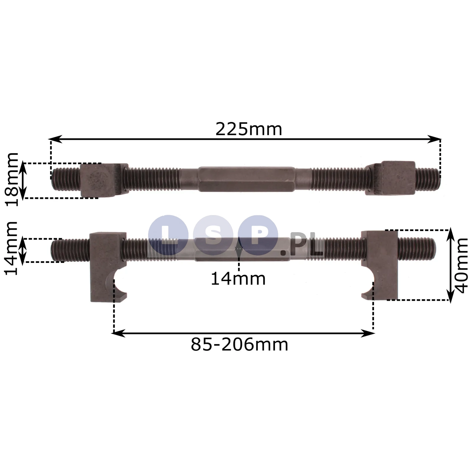 Ściągacz ściągacze do sprężyn McPerson 206mm 14mm 2szt. Ścisk ściski