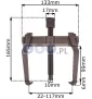 Ściągacz do łożysk 22-117x165mm 2-ramienny sworzni ramion wycieraczek klem alternator