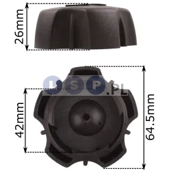 Korek wlewu paliwa do kosiarki NAC EINHELL AGROMA T375 T475 T575 T675