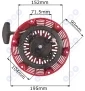 Rozrusznik do silnika Honda GX270 okrągłe pieski wybieraki szarpak starter agregatu zagęszczarki zacieraczki 195mm
