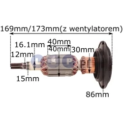 Wirnik do młota udarowo-obrotowego Bosch GBH 5-40 DCE, GBH 5CE, GBH 38, GSH 4 1614010180