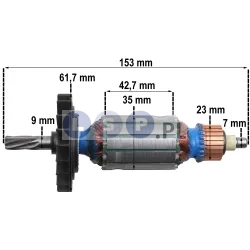 Wirnik do młotowiertarki Bosch GBH 2-26 DRE, DFR, DBR, GBH 2600, GBH 2400, 1614010709