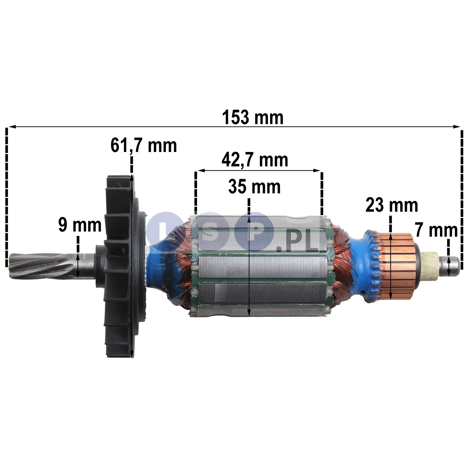 Wirnik do młotowiertarki Bosch GBH 2-26 DRE, DFR, DBR, GBH 2600, GBH 2400, 1614010709