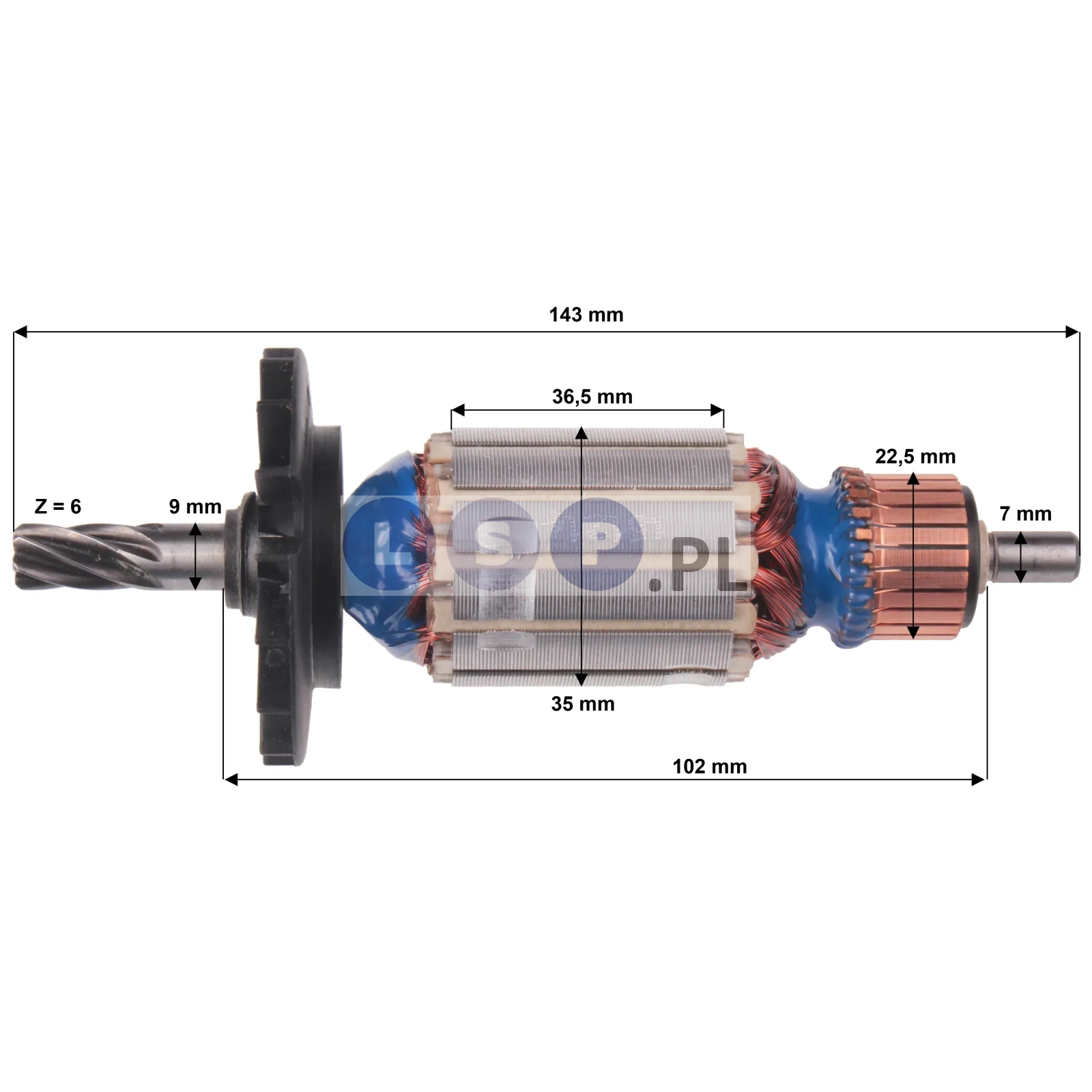 Wirnik młotowiertarki Bosch GBH 2-22 GBH 2-23 GBH 2200 1617000524