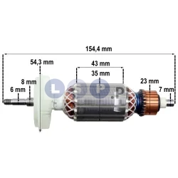 Wirnik do szlifierki kątowej Bosch GWS 660 GWS 6-125 GEX 150, 1604010626 BROS, WKS, BAG