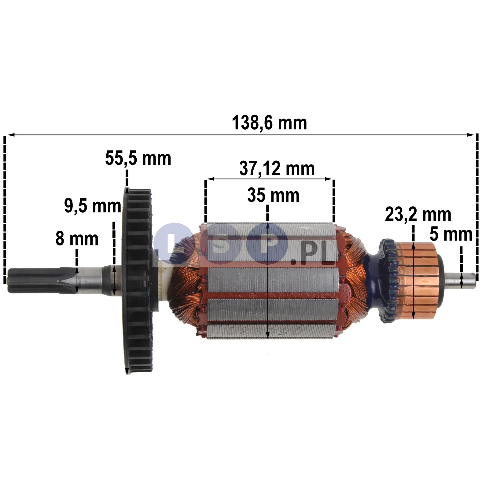 Wirnik do Wiertarki PSB 400 z prostym zębem