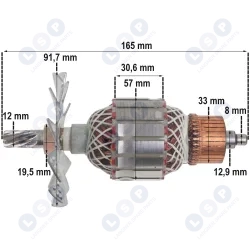 Wirnik do pilarki GKS 65 G CE GCE -696 9 zębów piły tarczowej 