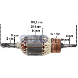 Wirnik do młoda udarowego Makita HR 5001 C, 516778-0