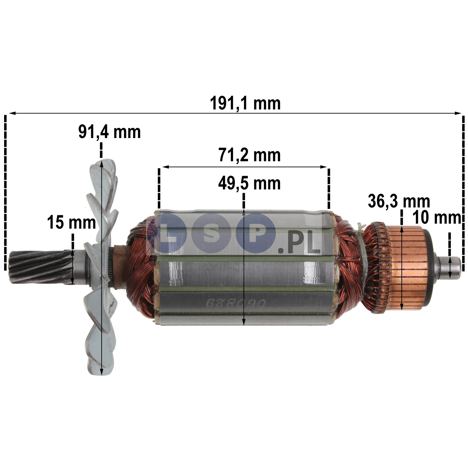 Wirnik przecinarki do metalu Makita 2414 2412N, 514543-1