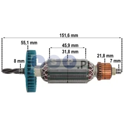 Wirnik Makita 1500, HP 1501, HP 1510, HP 1600,  8450 , 8451 .517108-8