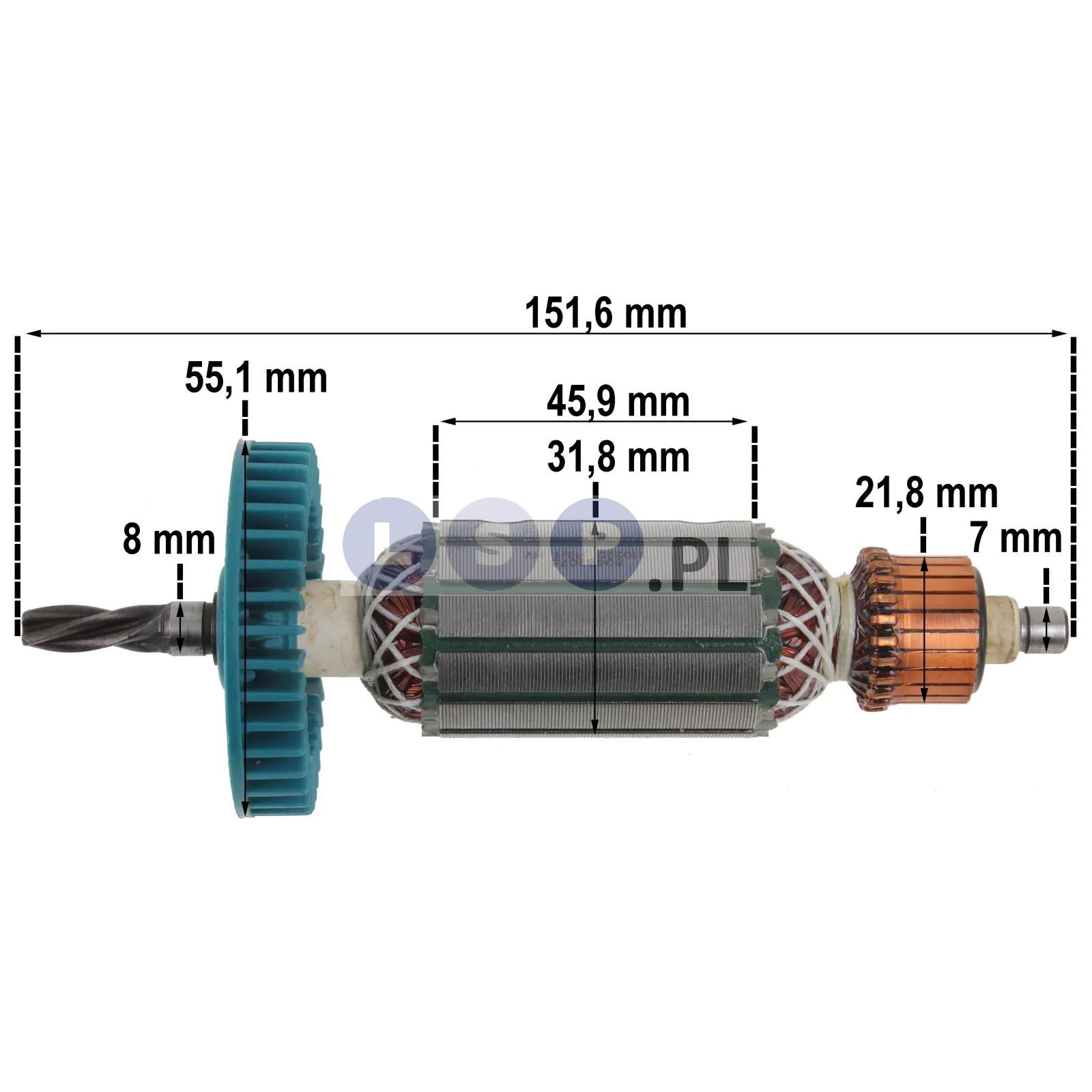 Wirnik Makita 1500, HP 1501, HP 1510, HP 1600,  8450 , 8451 .517108-8