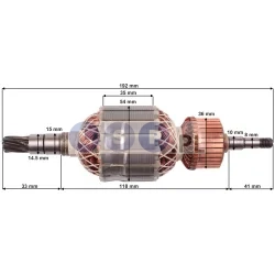 Wirnik do młotowiertarki Makita HR5201, HR5211