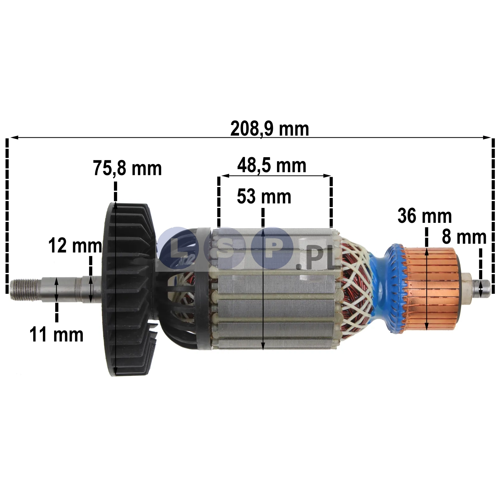 Wirnik do szlifierki Metabo W 21-180, WX 21-230, W 23-180. WX 23-230, WX2331X, WX21230, W2080, 310009880