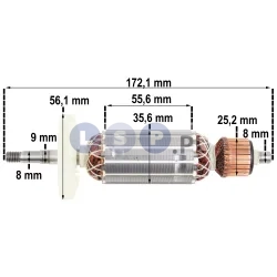 Wirnik do szlifierki Hitachi G13SE2, G12SE2, G13SB3, G12SA3 CM5SB SZCZ, 360603