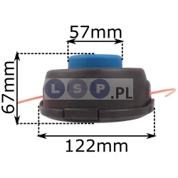 Głowica półautomatyczna M10x1.25 do podkaszarki spalinowej typ Husqvarna 35