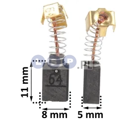 Szczotki Makita CB 64, 5x8x11, METABO MILWAUKEE